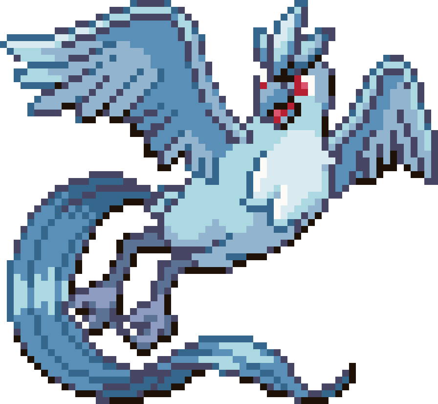 Articuno cross-stitch pattern preview