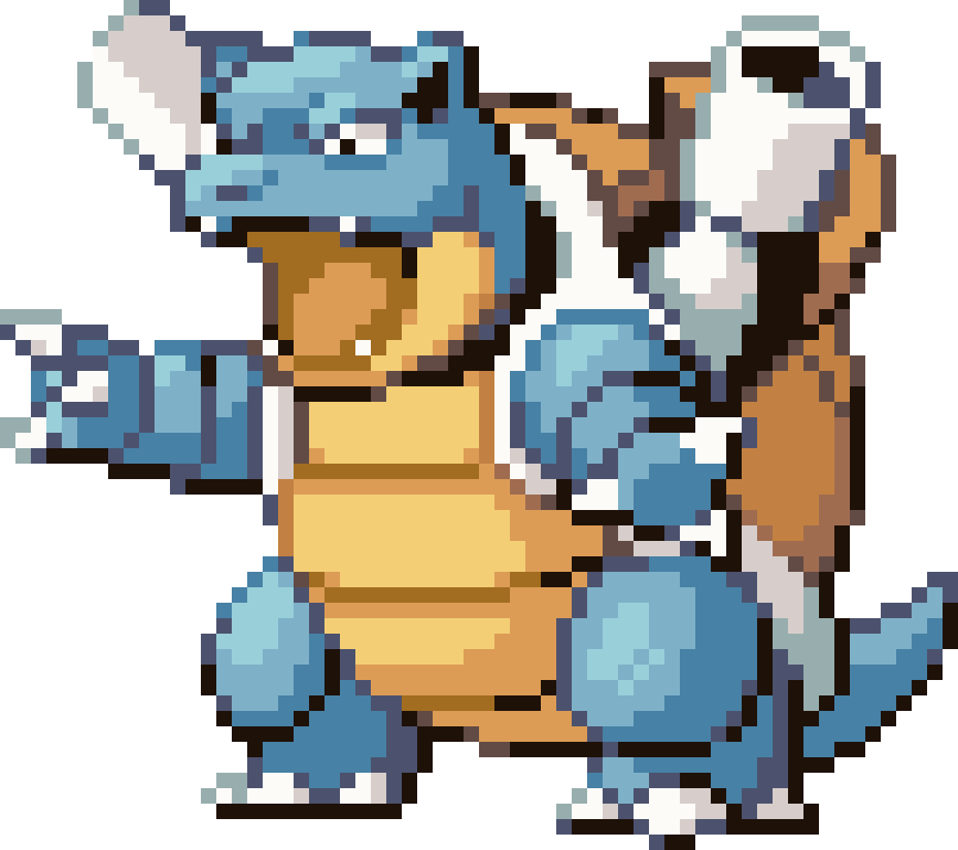 Blastoise cross-stitch pattern preview