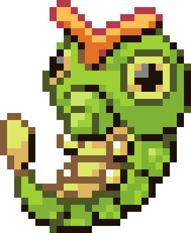 Caterpie cross-stitch pattern preview