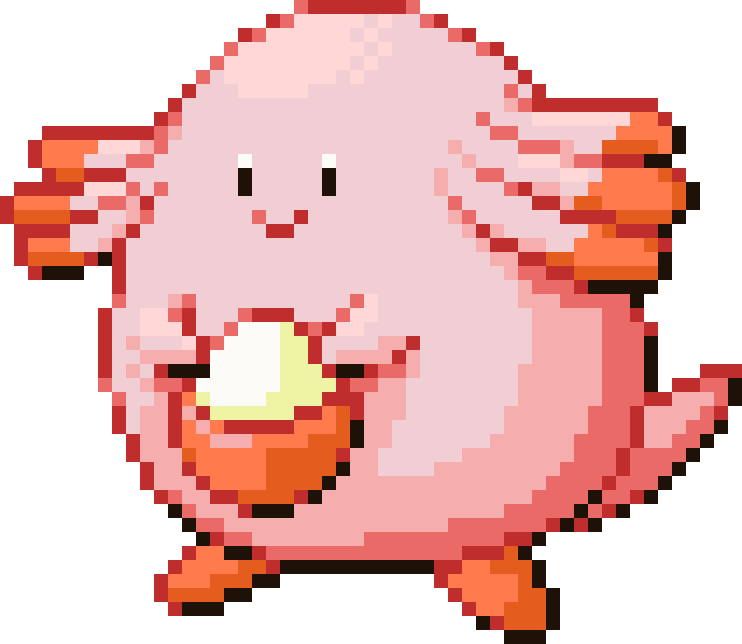 Chansey cross-stitch pattern preview