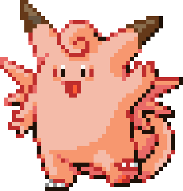 Clefable cross-stitch pattern preview