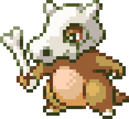 Cubone cross-stitch pattern preview