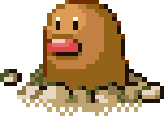 Diglett cross-stitch pattern preview