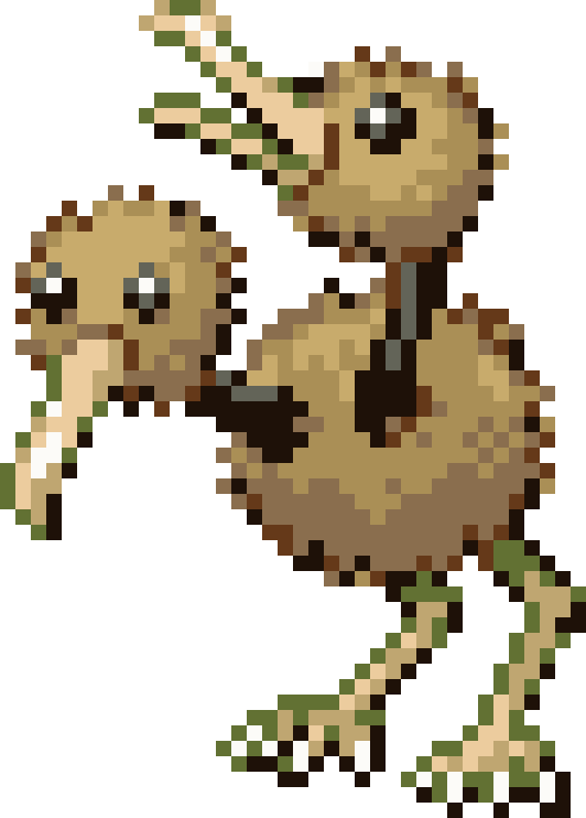 Doduo cross-stitch pattern preview