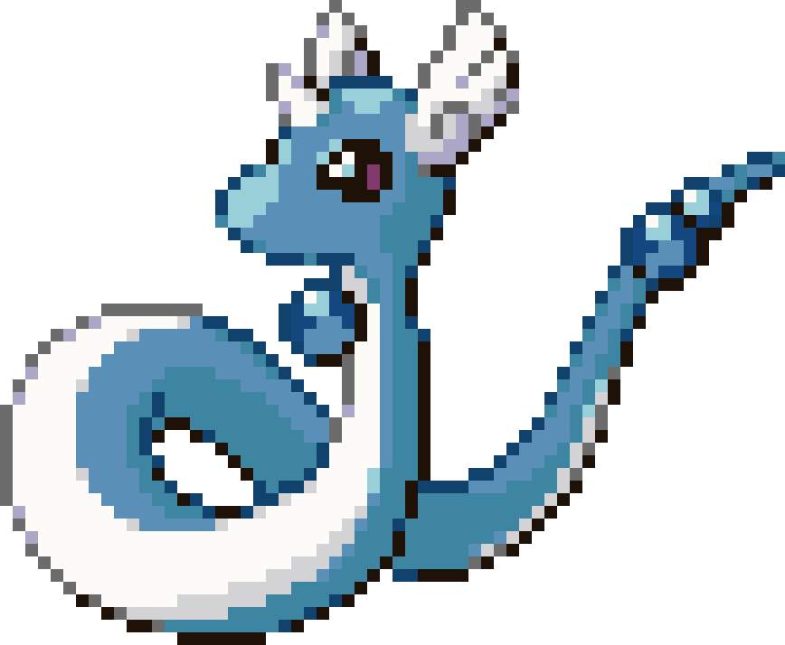 Dragonair cross-stitch pattern preview
