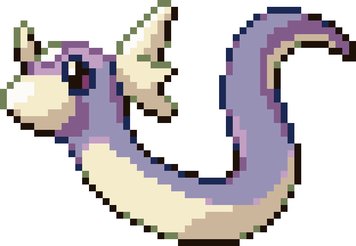 Dratini cross-stitch pattern preview