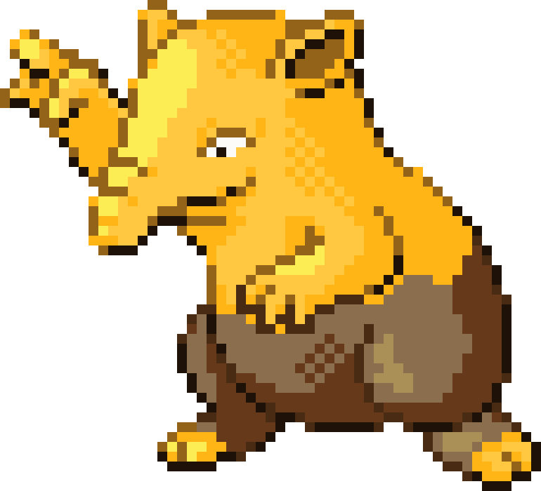 Drowzee cross-stitch pattern preview