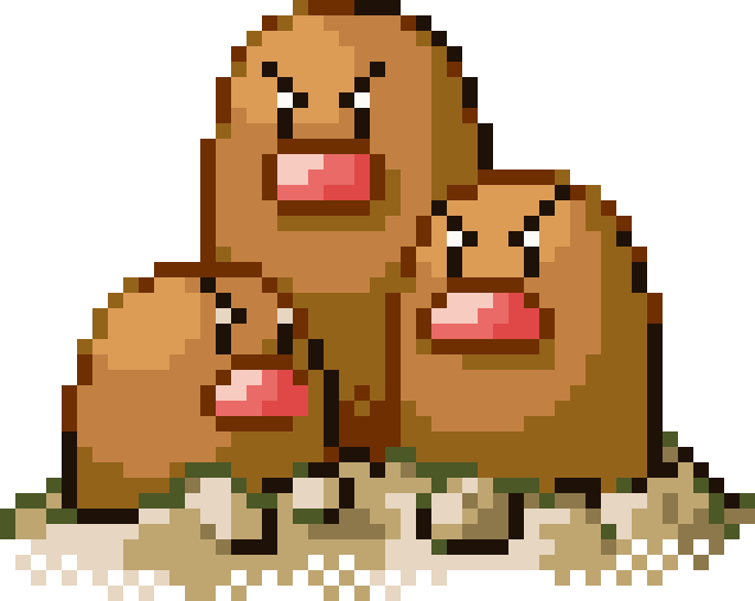 Dugtrio cross-stitch pattern preview