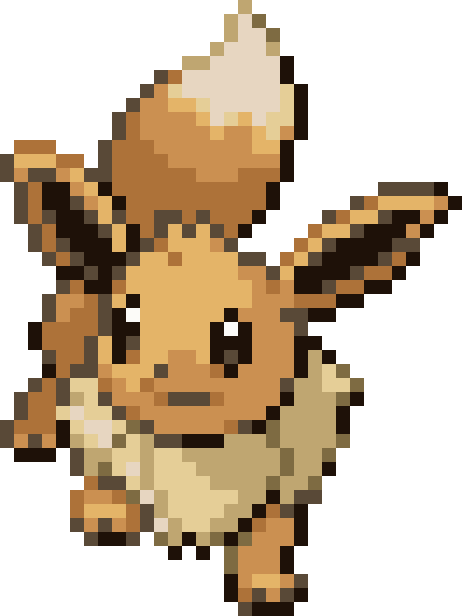 Eevee cross-stitch pattern preview