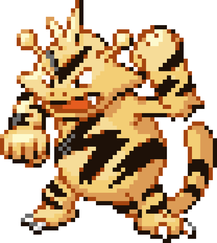 Electabuzz cross-stitch pattern preview