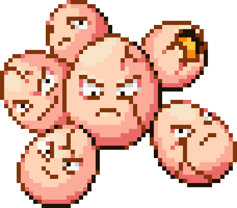 Exeggcute cross-stitch pattern preview