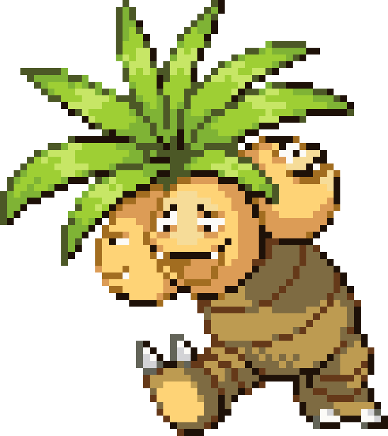 Exeggutor cross-stitch pattern preview