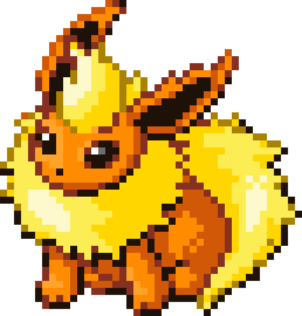 Flareon cross-stitch pattern preview