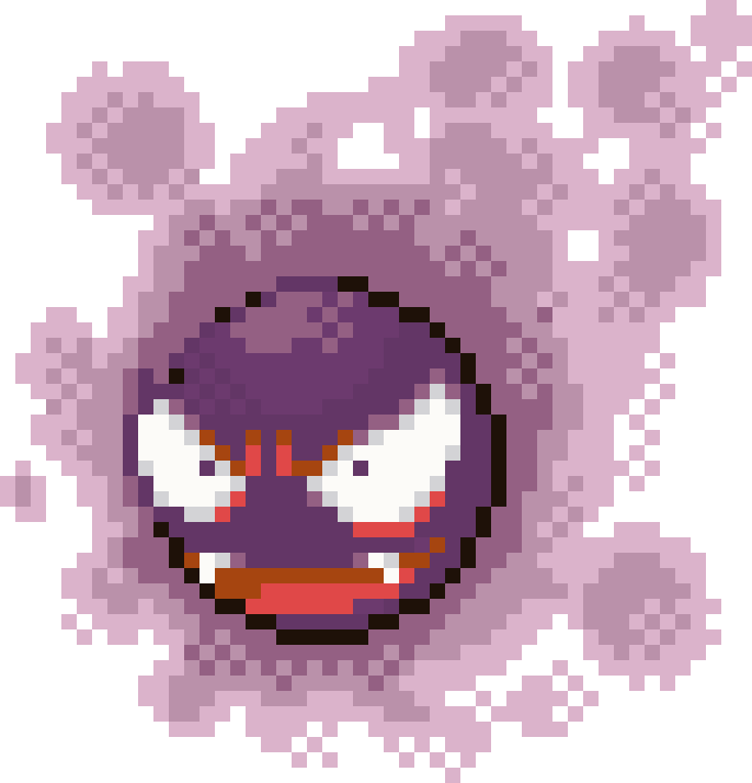 Gastly cross-stitch pattern preview