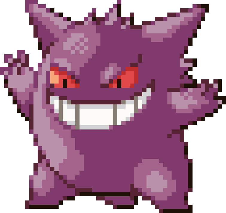 Gengar cross-stitch pattern preview