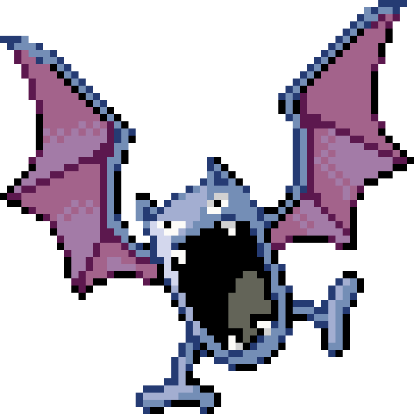 Golbat cross-stitch pattern preview