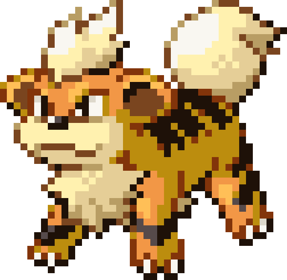 Growlithe cross-stitch pattern preview