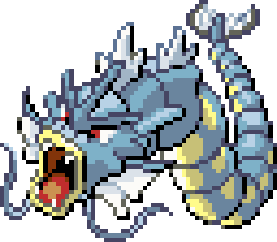 Gyarados cross-stitch pattern preview