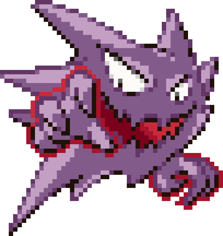 Haunter cross-stitch pattern preview