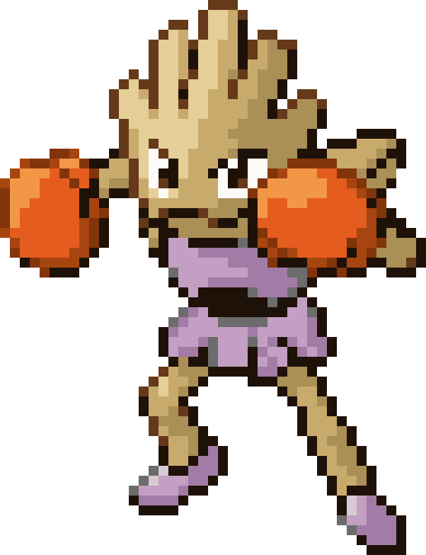 Hitmonchan cross-stitch pattern preview