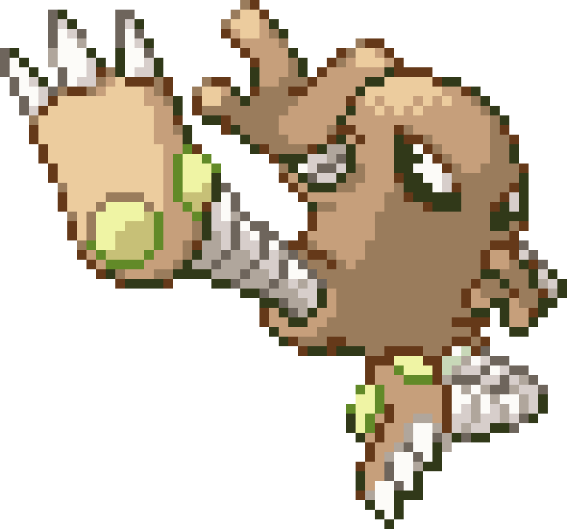 Hitmonlee cross-stitch pattern preview