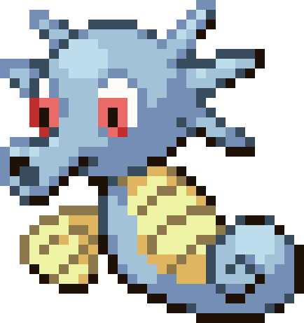 Horsea cross-stitch pattern preview