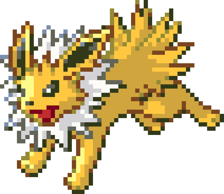 Jolteon cross-stitch pattern preview