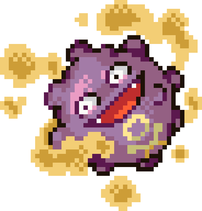 Koffing cross-stitch pattern preview