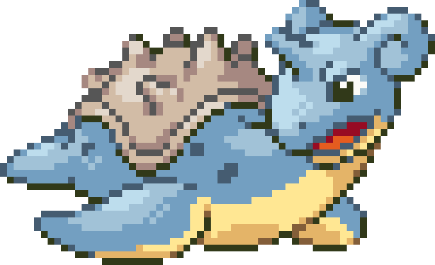 Lapras cross-stitch pattern preview