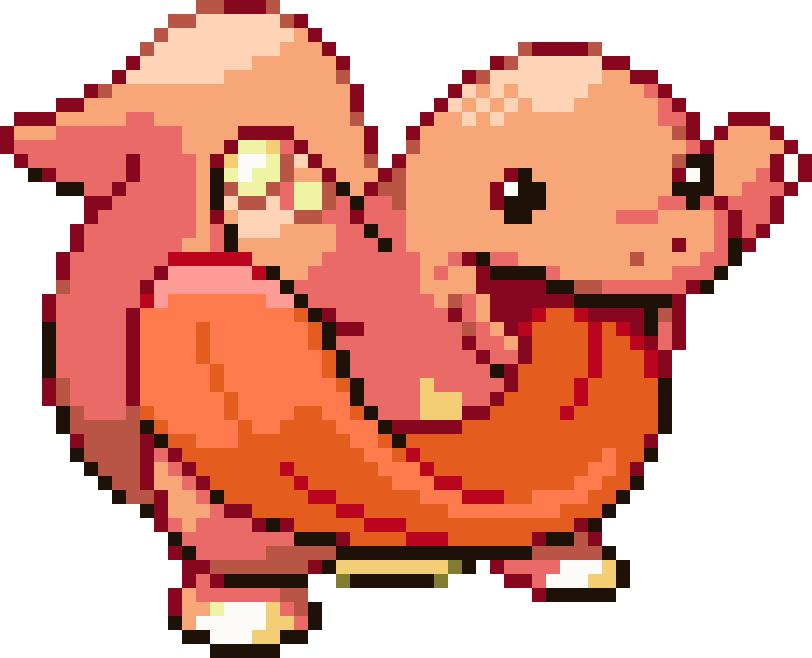 Lickitung cross-stitch pattern preview