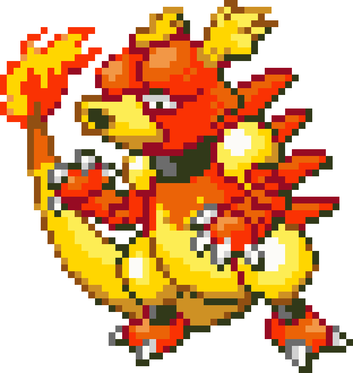 Magmar cross-stitch pattern preview