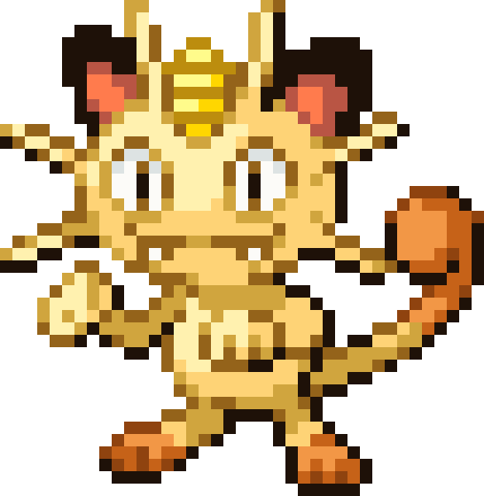 Meowth cross-stitch pattern preview