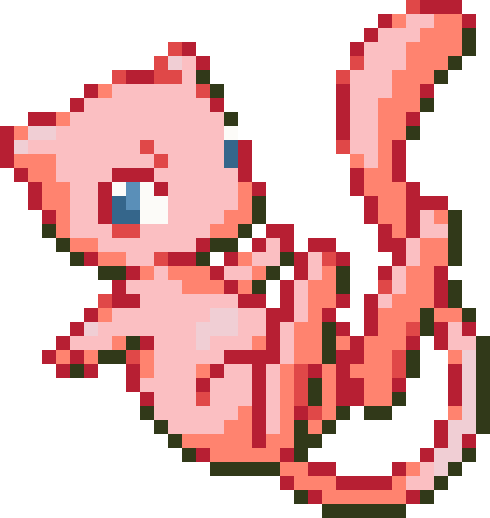 Mew cross-stitch pattern preview