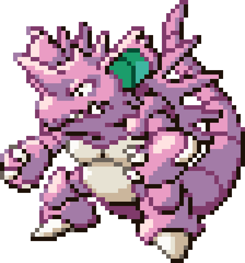 Nidoking cross-stitch pattern preview