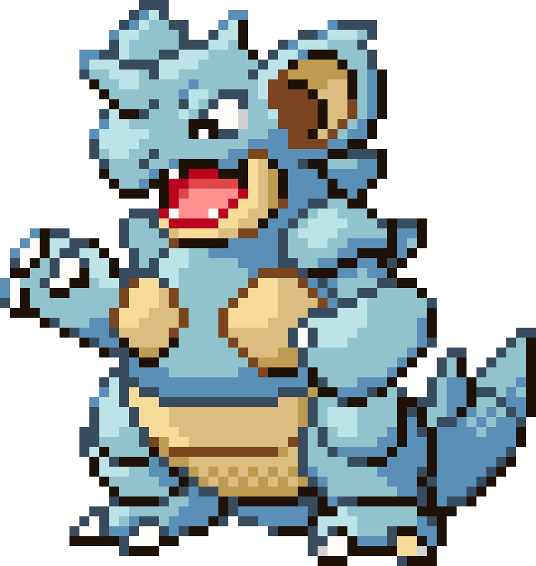 Nidoqueen cross-stitch pattern preview