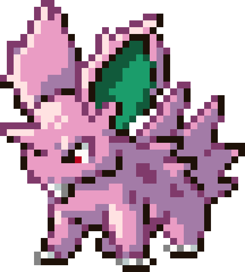 Nidoran M cross-stitch pattern preview