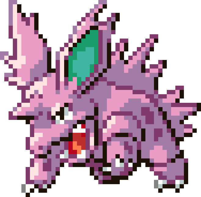 Nidorino cross-stitch pattern preview