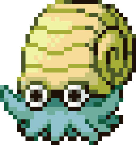Omanyte cross-stitch pattern preview