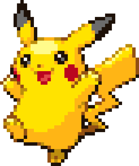 Pikachu cross-stitch pattern preview