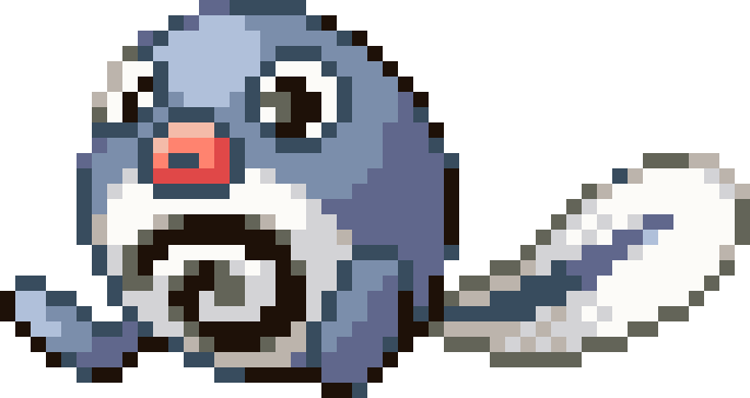 Poliwag cross-stitch pattern preview