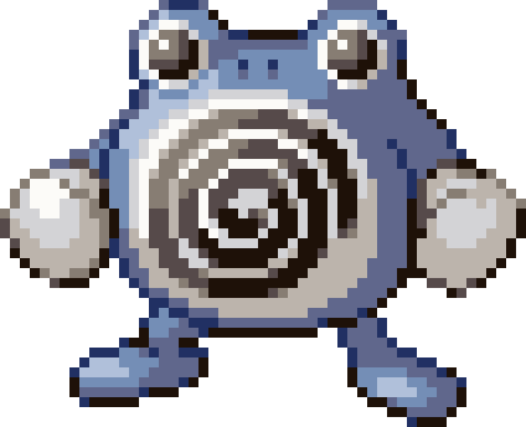 Poliwhirl cross-stitch pattern preview