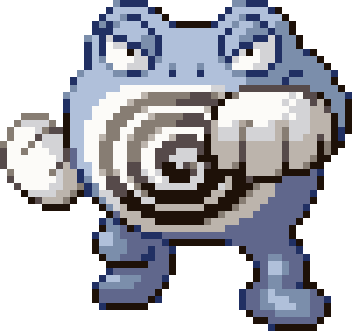 Poliwrath cross-stitch pattern preview