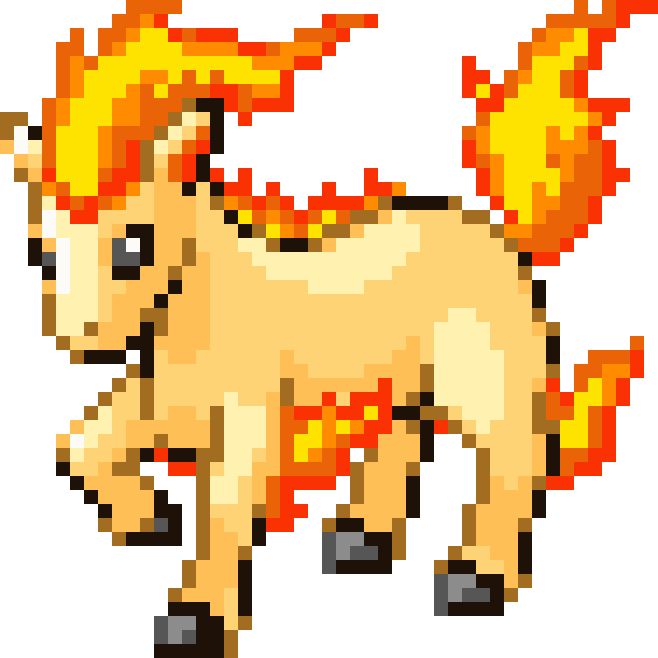 Ponyta cross-stitch pattern preview