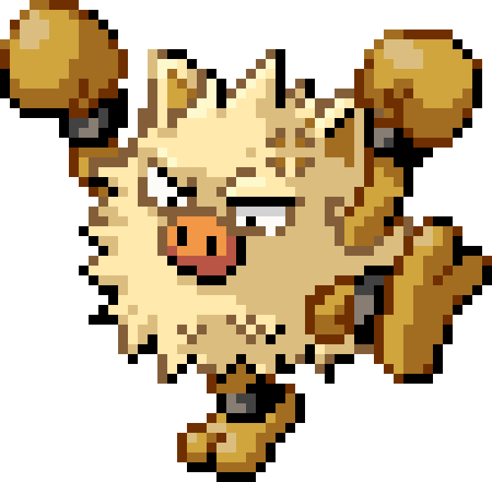 Primeape cross-stitch pattern preview