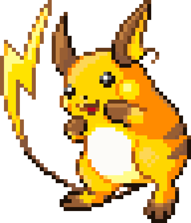 Raichu cross-stitch pattern preview