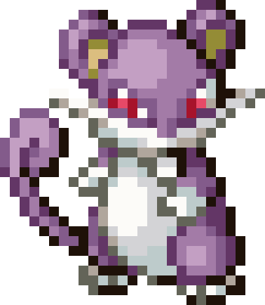 Rattata cross-stitch pattern preview