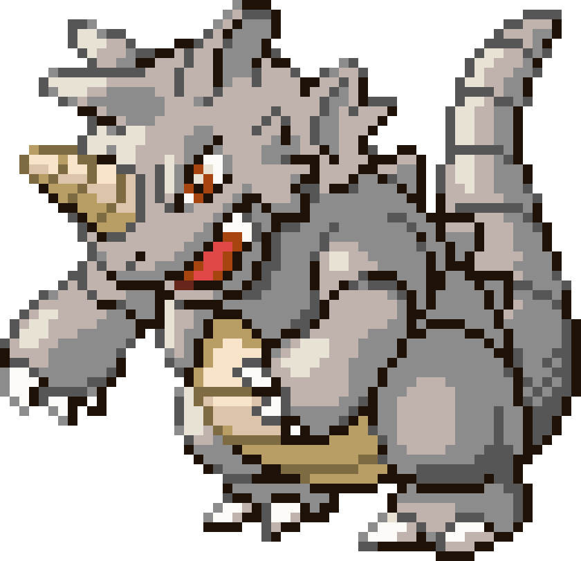 Rhydon cross-stitch pattern preview