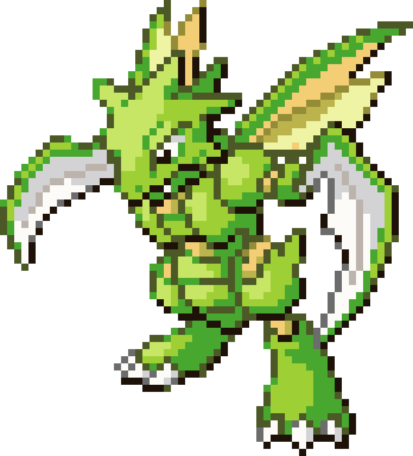 Scyther cross-stitch pattern preview