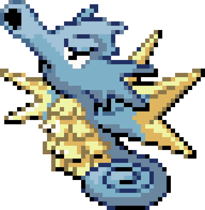 Seadra cross-stitch pattern preview
