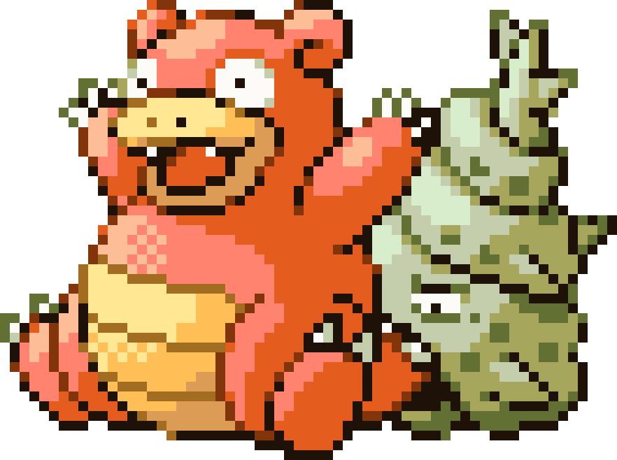 Slowbro cross-stitch pattern preview